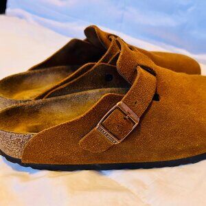 Birkenstock Boston Soft Footbed Clogs – Mink Suede – Size 39 – Like New